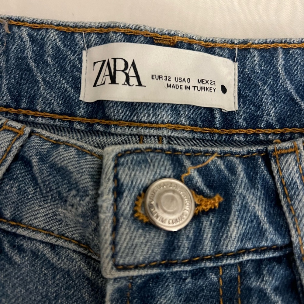 Zara Ripped Jean Shorts - Picture 3 of 3